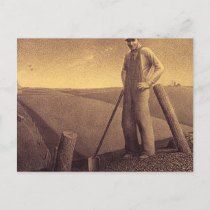 Studie voor in de lente, 1939 door Grant Wood Briefkaart