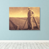 Studie voor in de lente, 1939 door Grant Wood Canvas Afdruk (Insitu (Houten vloer))