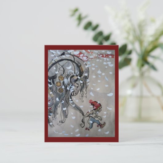 Studie voor Julbocken (jonge geit) 1911 Briefkaart (Staand voorkant)