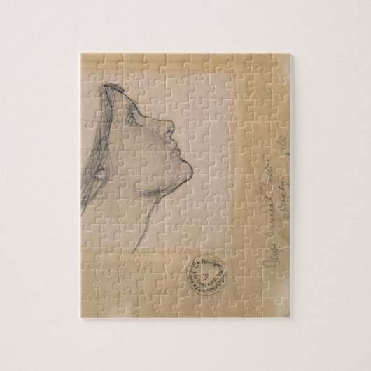 Studie voor "Lamia", c.1904-05 (potlood op papier) Legpuzzel (Verticaal)