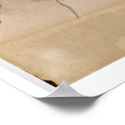 Studie voor "Lamia", c.1904-05 (potlood op papier) Poster (Hoek)