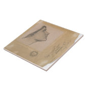 Studie voor "Lamia", c.1904-05 (potlood op papier) Tegeltje (Zijkant)