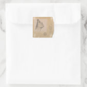 Studie voor "Lamia", c.1904-05 (potlood op papier) Vierkante Sticker (Tas)