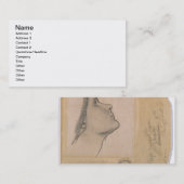 Studie voor "Lamia", c.1904-05 (potlood op papier) Visitekaartje (Voorkant / Achterkant)