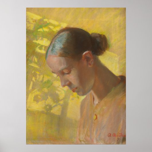 Studie voor Seamstress's Head 1890s Poster (Voorkant)