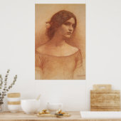 Studie voor 'The Lady Clare' door J W Waterhouse c Poster (Keuken)
