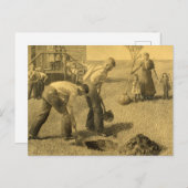 Studie voor Tree Planting Group, 1937, van Grant W Briefkaart (Voorkant / Achterkant)