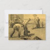 Studie voor Tree Planting Group door Grant Wood Bedankkaart (Voorkant)