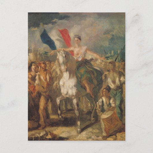 Studie voor "Vrijheid", 1830 Briefkaart (Voorkant)
