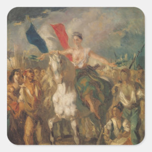 Studie voor "Vrijheid", 1830 Vierkante Sticker
