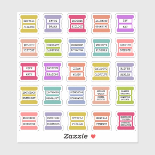 Studiecursus ringband scheidingsblad tabblad stude sticker (Vel)