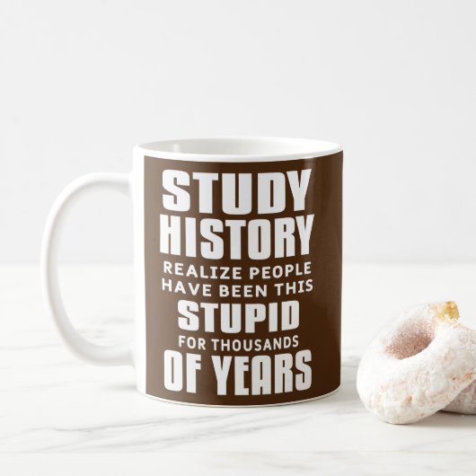 Studiegeschiedenis Funny Sarcastic Historic Teachi Koffiemok (Met donut)