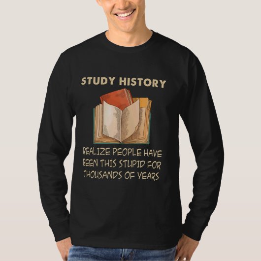 Studiegeschiedenis Grappige Geschiedenis Buff Hist T-shirt (Voorkant)