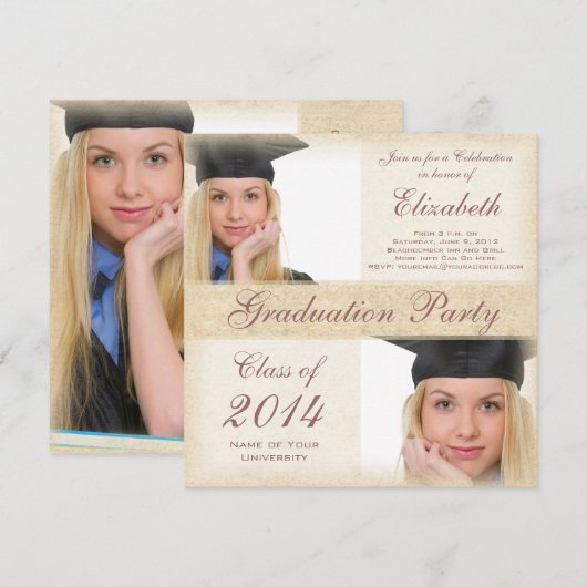  studiegroep voor middelbare school voor meisjes kaart (Voorkant / Achterkant)