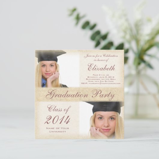  studiegroep voor middelbare school voor meisjes kaart (Staand voorkant)