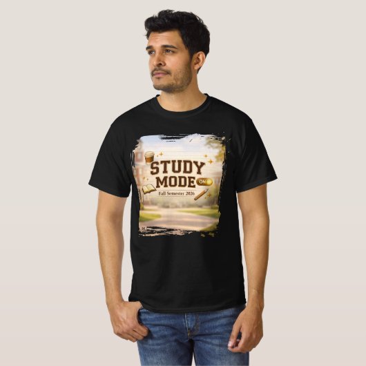 Studiemodus — terug-naar-school focus-tee t-shirt (Voorkant volledig)