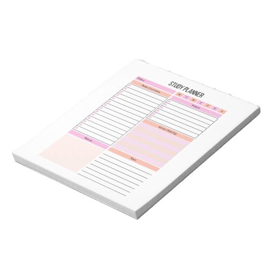 Studieplanner-Notitieblok Notitieblok (Linkerzijde)