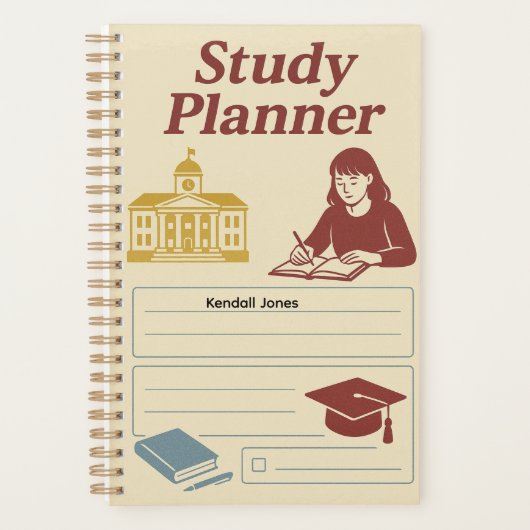 Studieplanner voor school, hogeschool en universit planner (Voorkant)