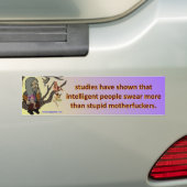 studies hebben aangetoond... bumpersticker (Op auto)