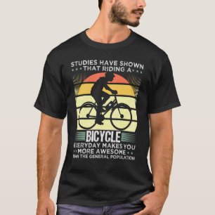 Studies hebben aangetoond dat het fietsen elke dag t-shirt