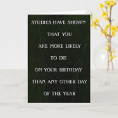 Studies hebben aangetoond dat je eerder sterft... kaart (Gele Bloem)