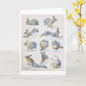 Studies met wilde Hare (konijn), Bruno Liljefors Kaart (Gele Bloem)