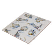 Studies met wilde Hare (konijn), Bruno Liljefors Tegeltje (Zijkant)