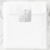 Studies naar concave spiegels met constante parabo vierkante sticker (Tas)