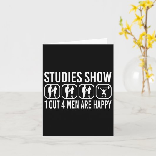 Studies Show Power Lifting Fitness Gym Bodybuildin Kaart (Gele Bloem)