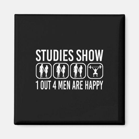 Studies Show Power Lifting Fitness Gym Bodybuildin Magneet (Voorkant)