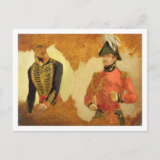 Studies van de Royal Horse Artillery Uniform, en v Briefkaart (Voorkant)