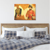 Studies van de Royal Horse Artillery Uniform, en v Canvas Afdruk (Insitu (Slaapkamer))