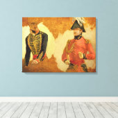 Studies van de Royal Horse Artillery Uniform, en v Canvas Afdruk (Insitu (Houten vloer))