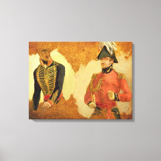 Studies van de Royal Horse Artillery Uniform, en v Canvas Afdruk (Voorkant)