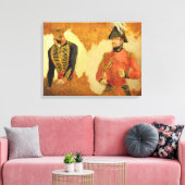 Studies van de Royal Horse Artillery Uniform, en v Canvas Afdruk (Insitu (Woonkamer))