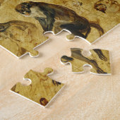 Studies van dieren: ezels, apen, katten en honden legpuzzel (Zijkant)