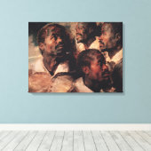 Studies van het hoofd van een neger canvas afdruk (Insitu (Houten vloer))