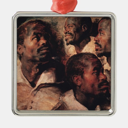 Studies van het hoofd van een neger metalen ornament (Voorkant)