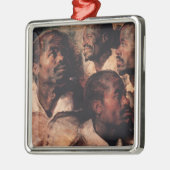 Studies van het hoofd van een neger metalen ornament (Links)