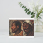 Studies van Jacob Jordaens over twee Afrikaanse ma Briefkaart (Staand voorkant)