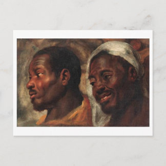 Studies van Jacob Jordaens over twee Afrikaanse ma Briefkaart