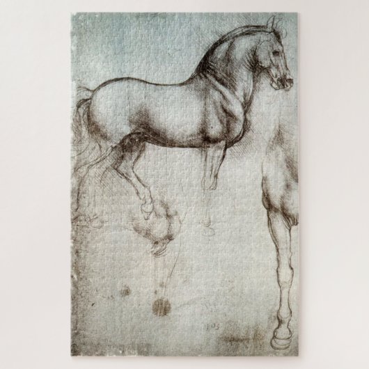 Studies van paarden – Leonardo da Vinci (1490) Legpuzzel (Verticaal)