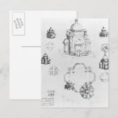 Studies voor een gecentraliseerd plan briefkaart (Voorkant / Achterkant)