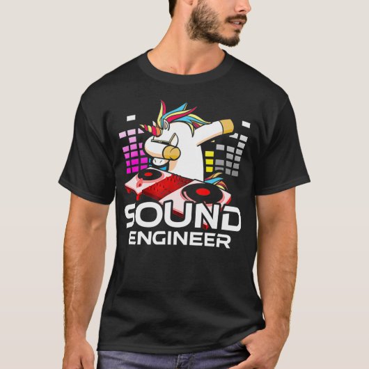 Studio Audio Engineer Kunst Leuk Geluid Guy Tech T-shirt (Voorkant)