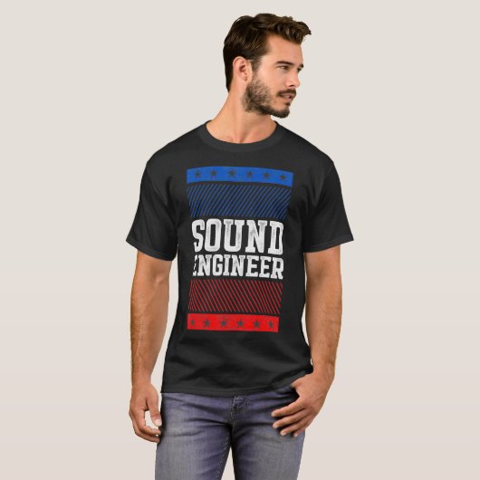 Studio Audio Engineer Leuke Tools Sound Guy Tech T-shirt (Voorkant volledig)