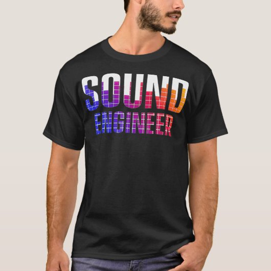 Studio Audio Engineer Tools Sound Guy Tech T-shirt (Voorkant)