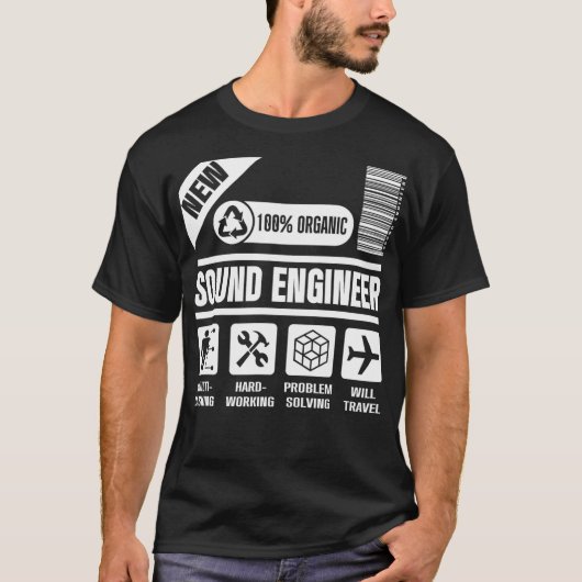 Studio Audio Engineer Travel Sound Guy Tech T-shirt (Voorkant)