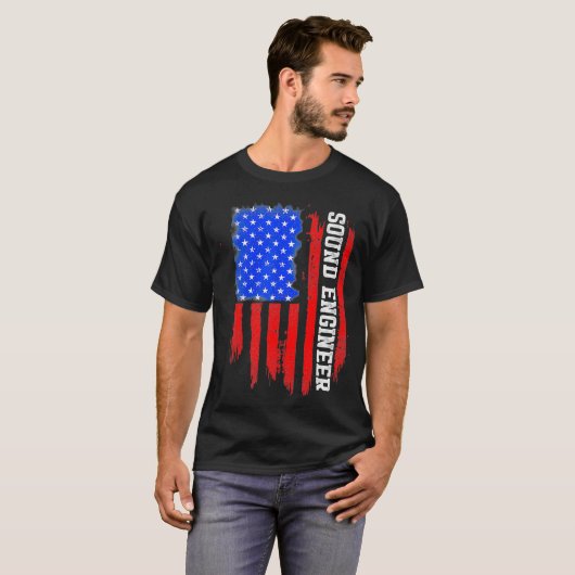 Studio Audio Engineer Vaardigheden Leuk Geluid Guy T-shirt (Voorkant volledig)