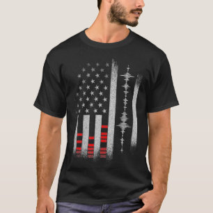 Studio Audio Engineer Verenigde Staten Vlag Sound  T-shirt