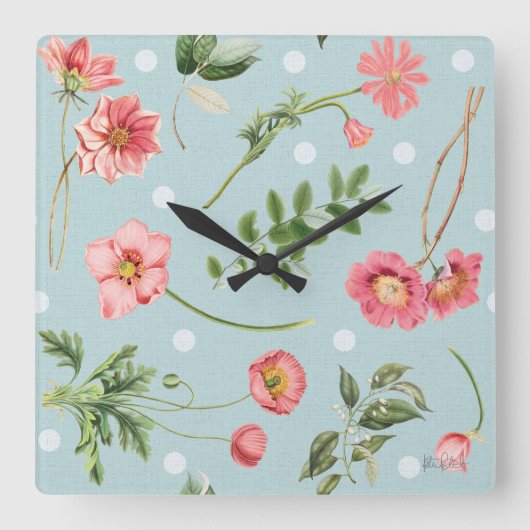 Studio Botanicals Vierkante Klok (Voorkant)